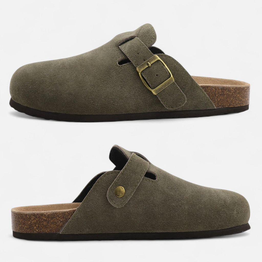 Men’s Suede Mules – Sculpted Clog-Inspired Comfort