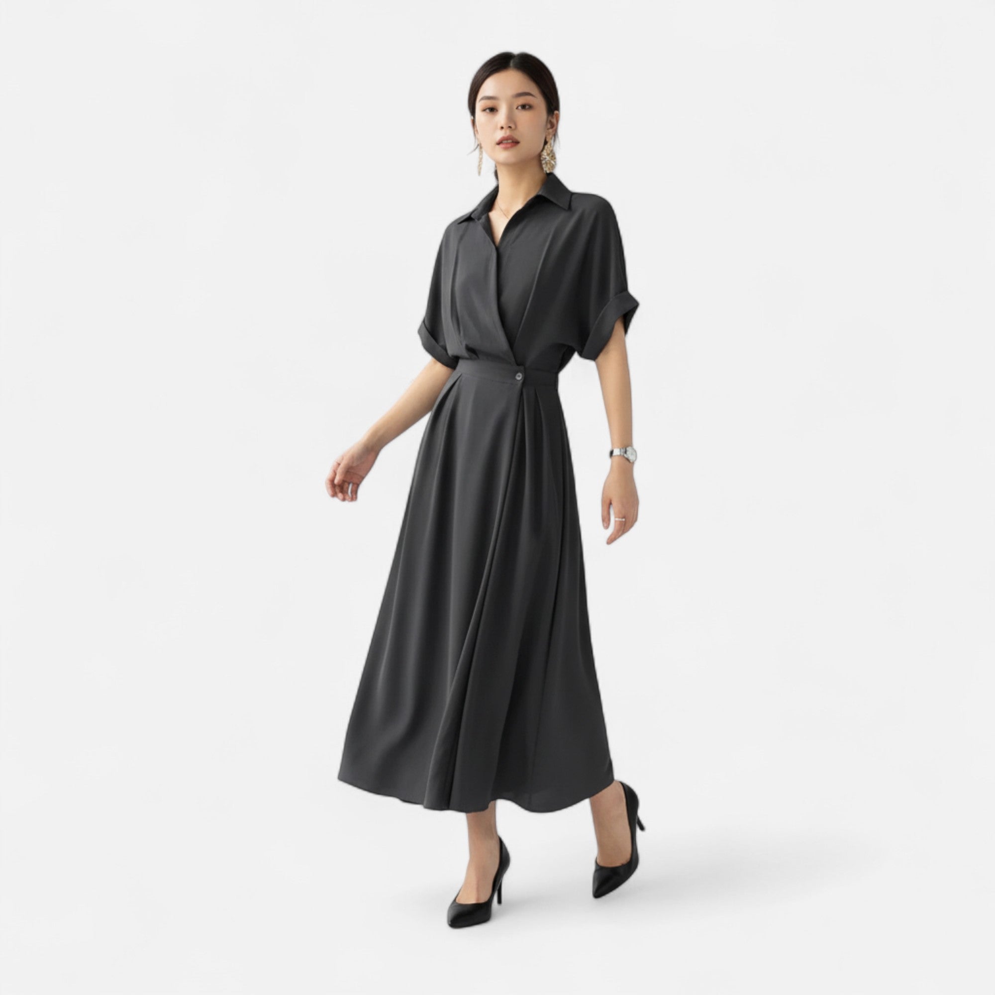 Women’s Shirt-Dress in Cotton-Blend Riviera Heritage